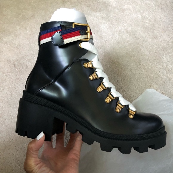 gucci trip lug sole combat boot